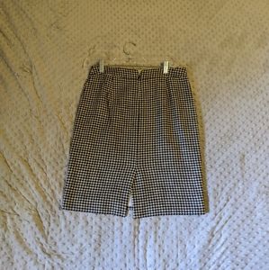 J Crew The Pencil Skirt houndstooth off white size 4